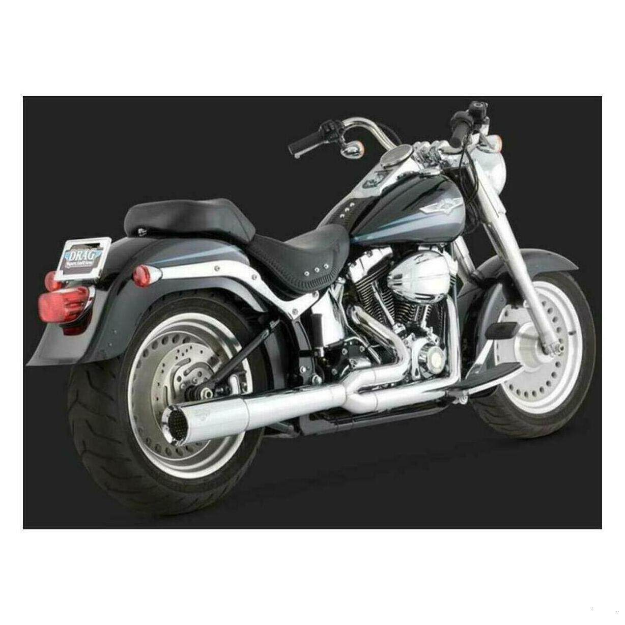 v17547.jpg V17547 CHROME PRO PIPE 2-INTO-1 EXHAUST SYSTEM FOR 86-11 SOFTAIL - Image 1